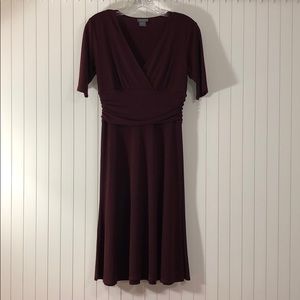 🏆ANN TAYLOR Petites Burgundy Button Side Dress 2P